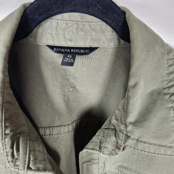 Banana Republic Womens Utility Chore Shacket Jacket Size XS Green Oversized - Picture 7 of 10